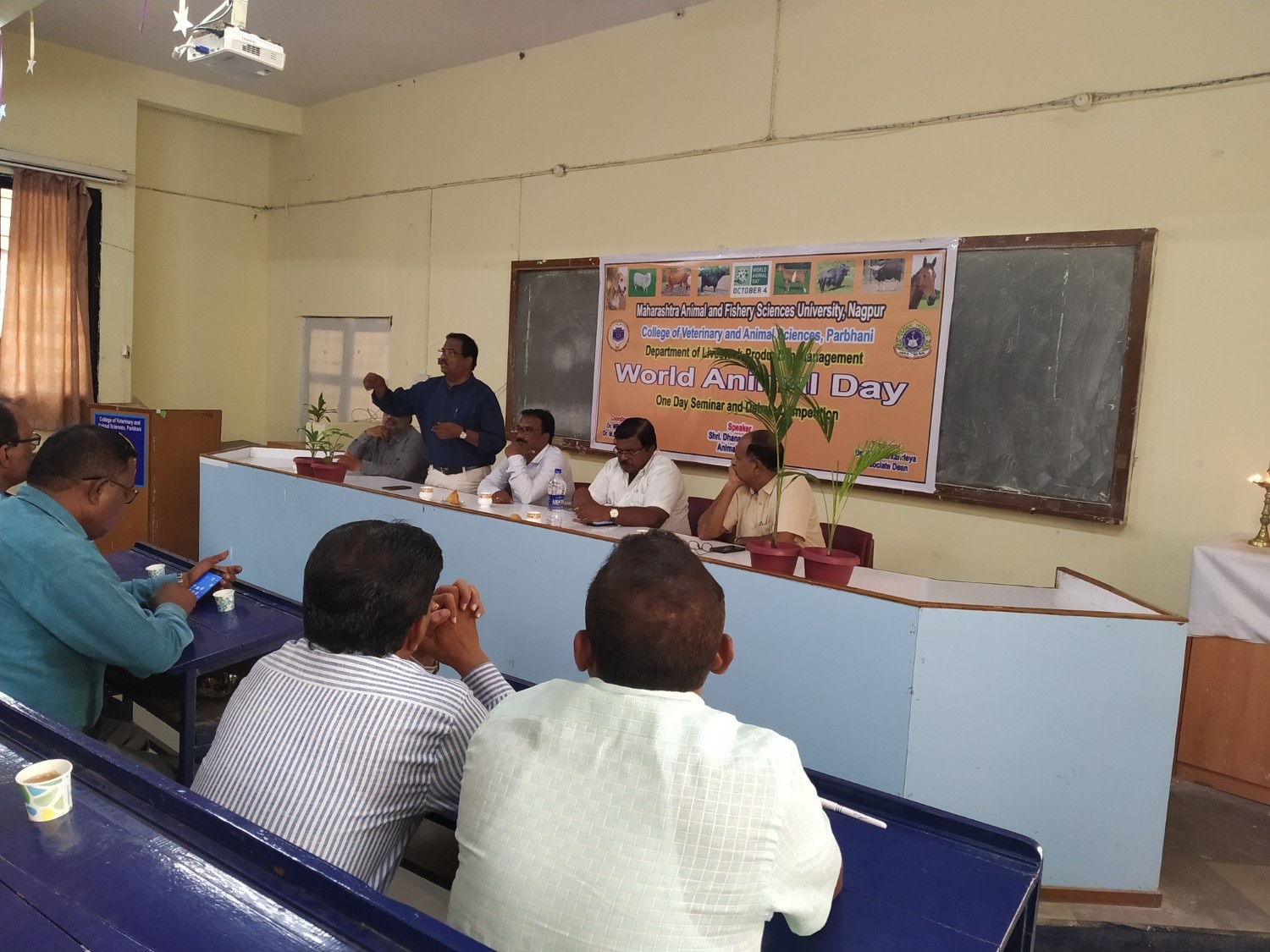 Chief Speaker Addressing On World Animal Day